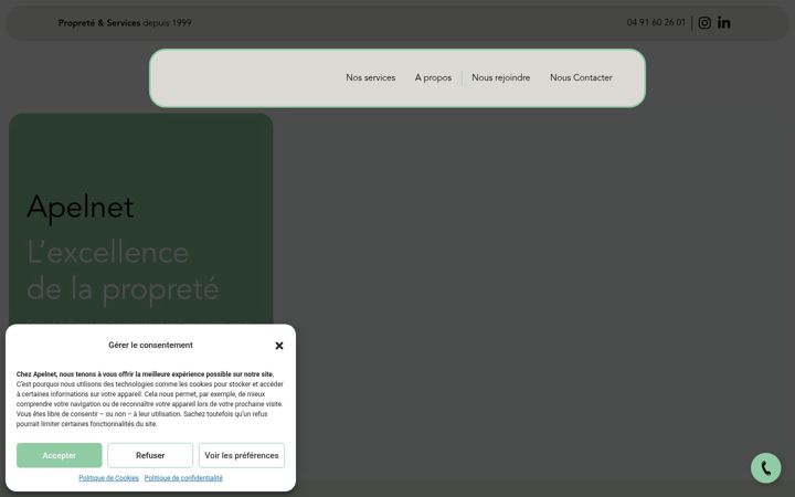 Screenshot of apelnet.fr