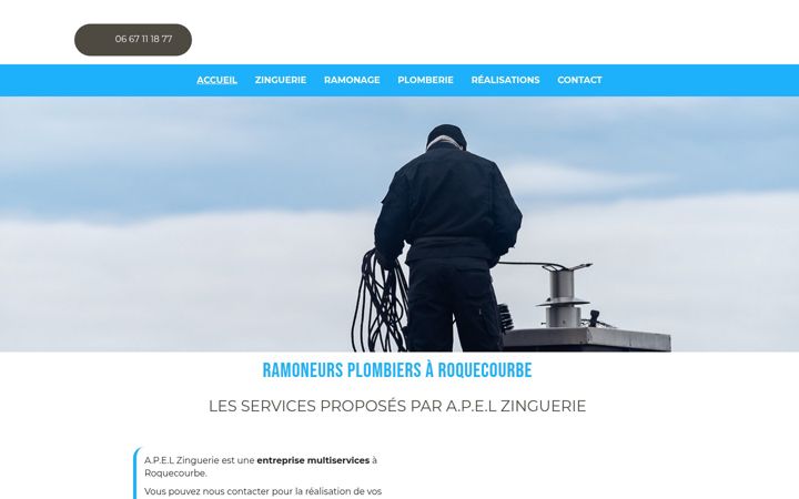 Screenshot of apelzinguerie81.fr