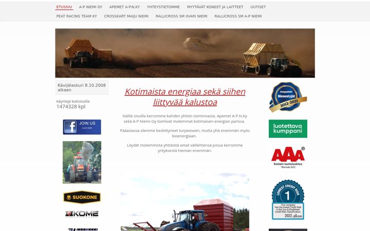 Screenshot of apemet.fi