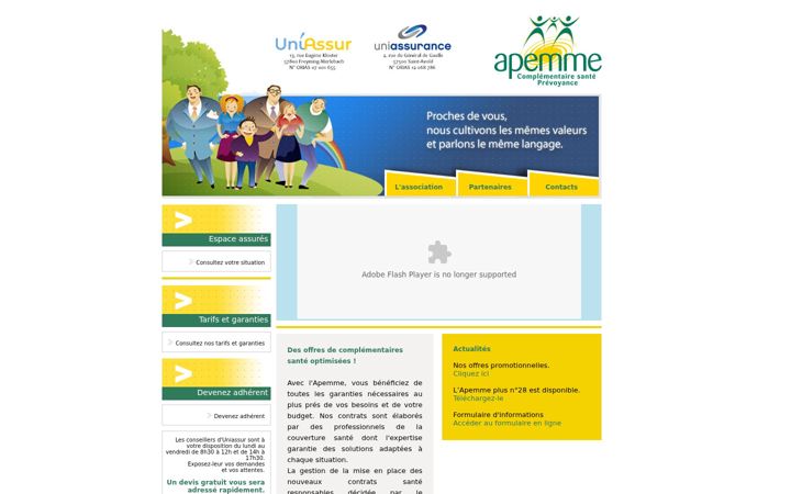 Screenshot of apemme.fr