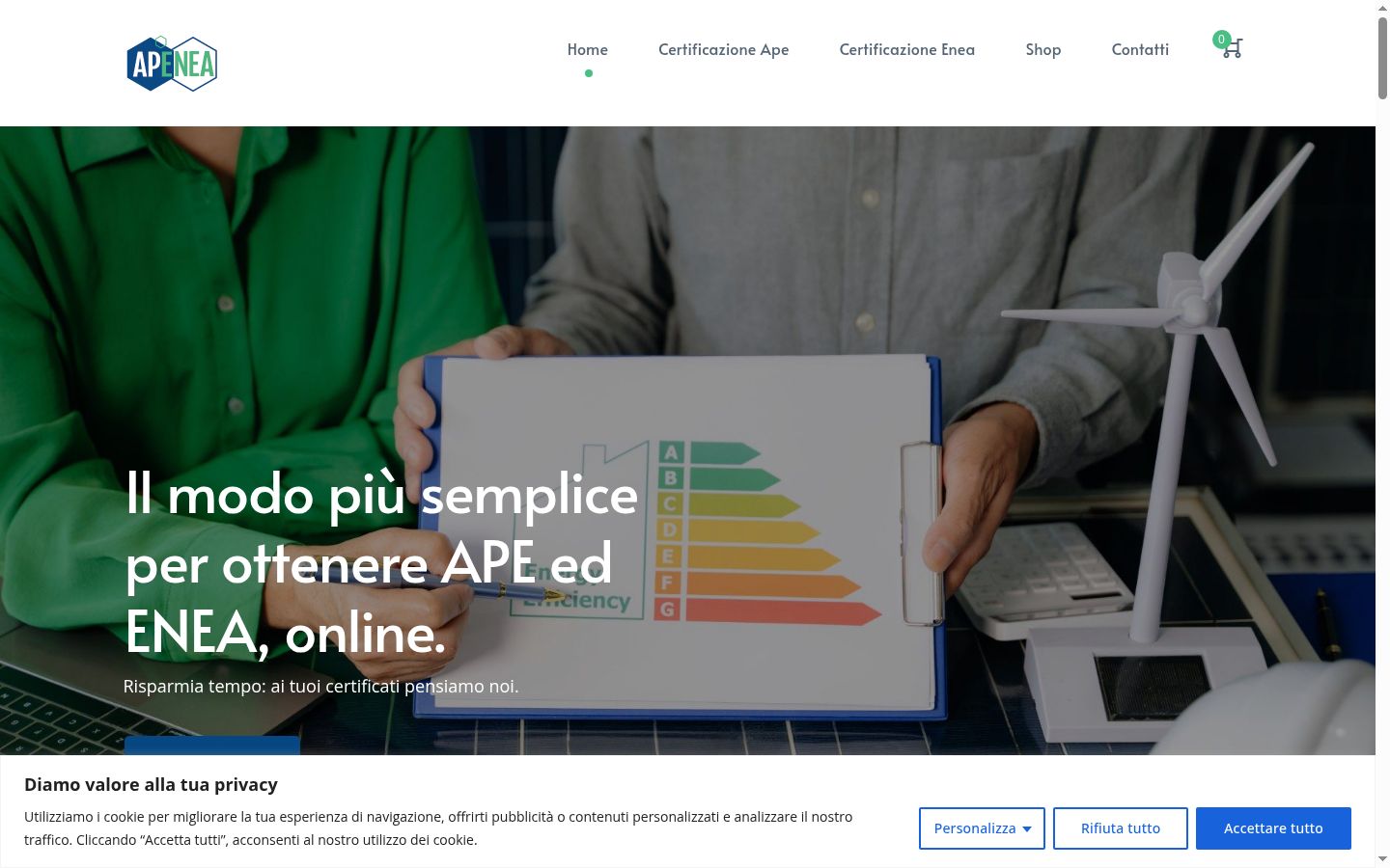 Captura de ecrã do banner de consentimento apresentado antes de qualquer interação