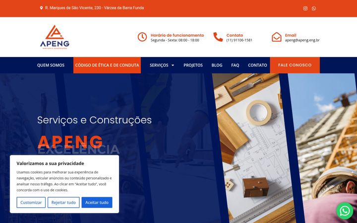 Screenshot ta' apengconstrutora.com.br