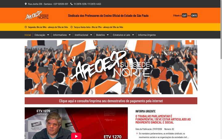 Screenshot ta' apeoespnorte.com.br