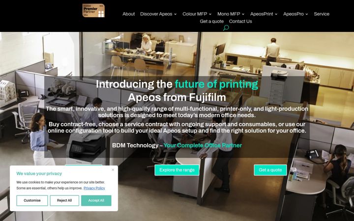 Screenshot of apeos.co.uk