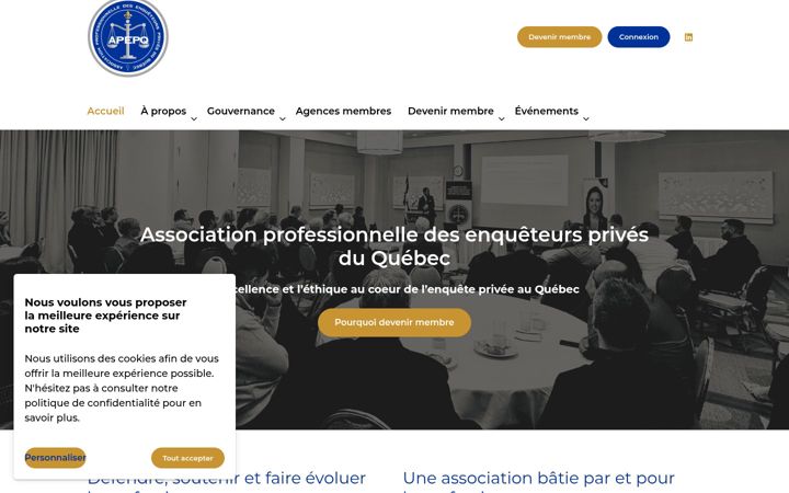 Screenshot of apepq.org