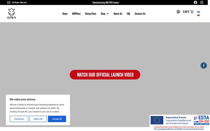 Screenshot von aper-bikes.com
