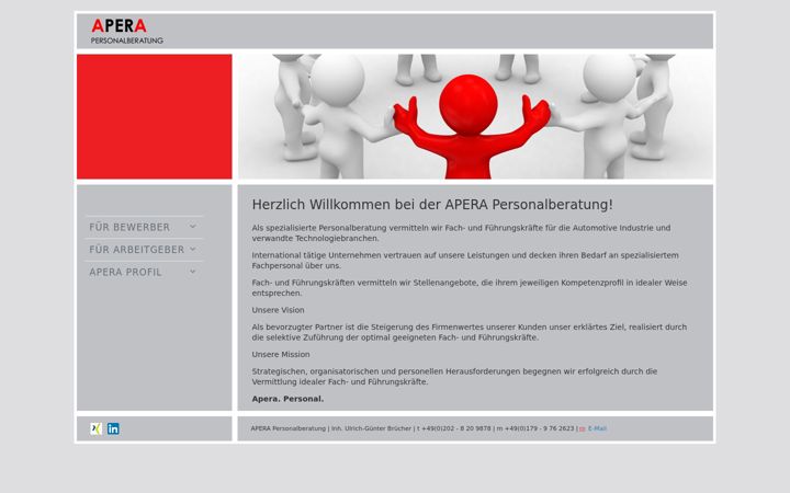 Screenshot of apera-personalberatung.de