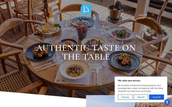 Screenshot von aperantogalazio-mykonos.com