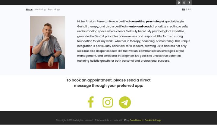 Screenshot of aperevoznikov.com