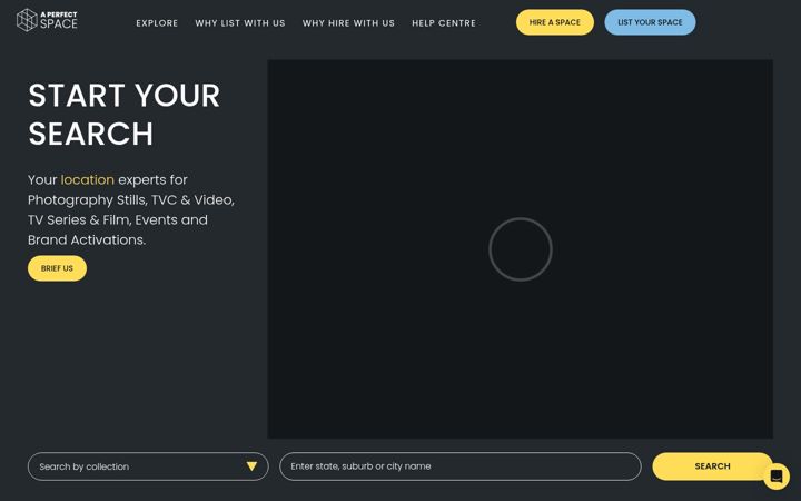 Screenshot of aperfectspace.com
