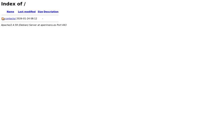 Screenshot of aperimens.es