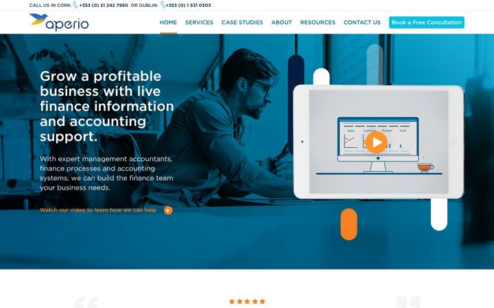 Screenshot of aperio.ie