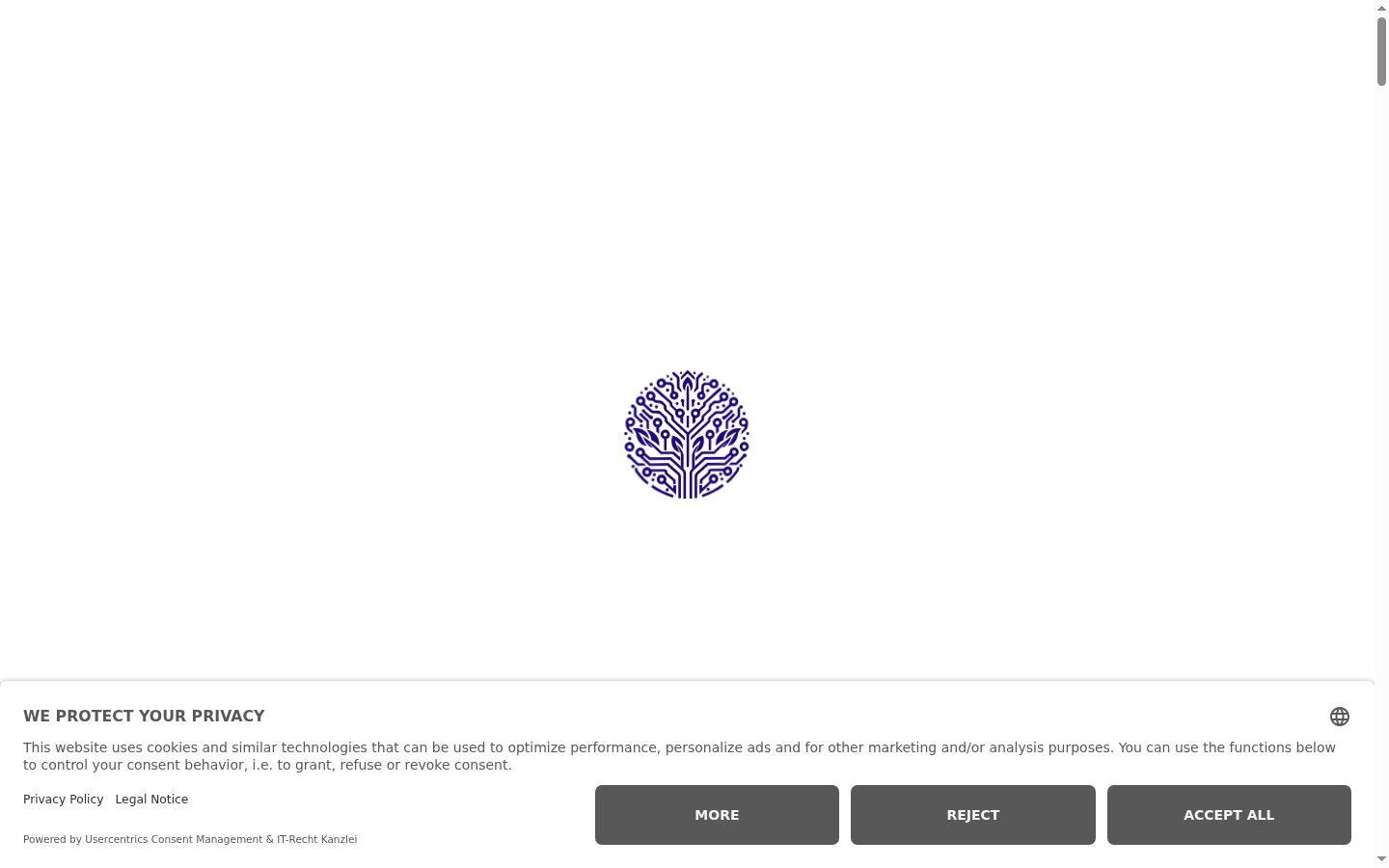 Screenshot van de toestemmingsbanner zoals getoond vóór enige interactie