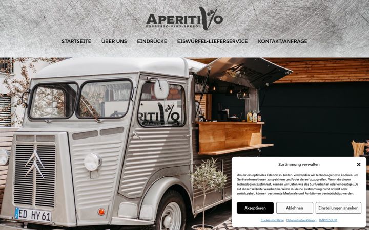 Snímek obrazovky aperitivo-oldtimer.de