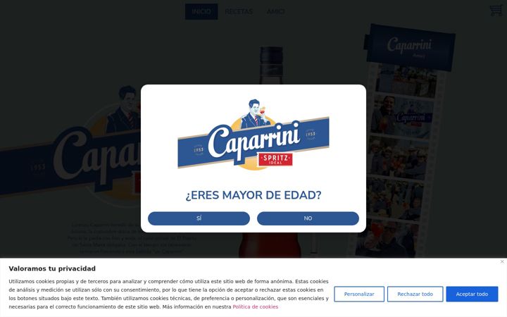 Screenshot of aperitivocaparrini.com