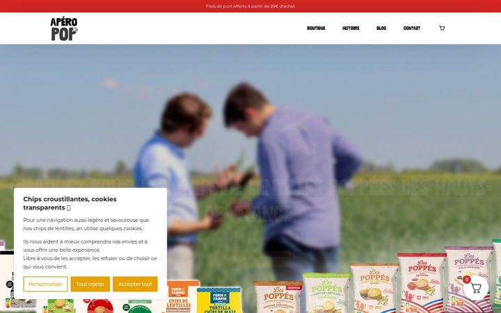 Screenshot ta' apero-pop.fr