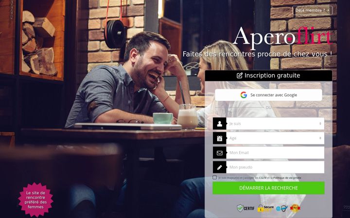 Screenshot of aperoflirt.com