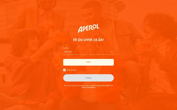 Screenshot of aperolcheers.com