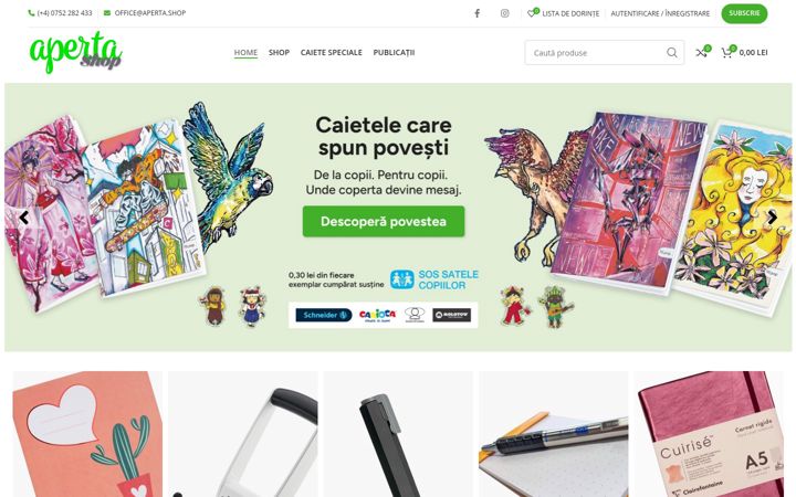 Skjermbilde av aperta.shop