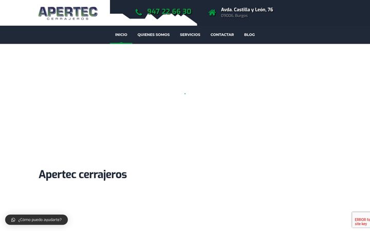 Screenshot of aperteccerrajeros.es