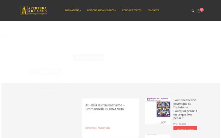 Zrzut ekranu apertura-arcanes.com