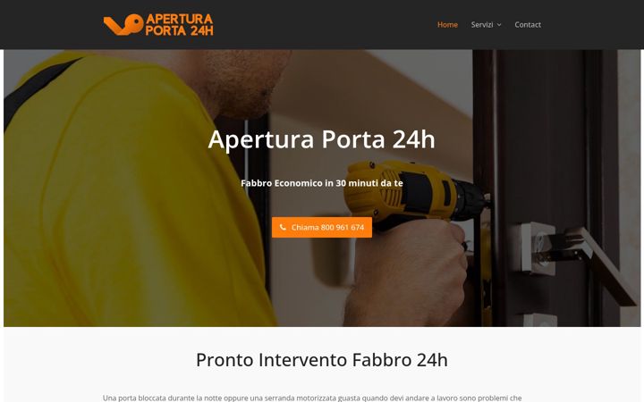 Screenshot of aperturaporta-24h.it