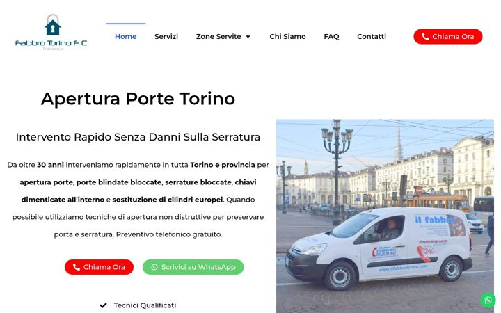Screenshot of aperturaportetorino.net
