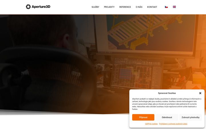 Screenshot ta' aperture3d.cz
