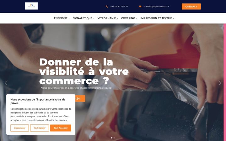 Screenshot of aperturecom.fr