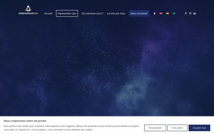 Screenshot ta' apesanteur-spa.fr