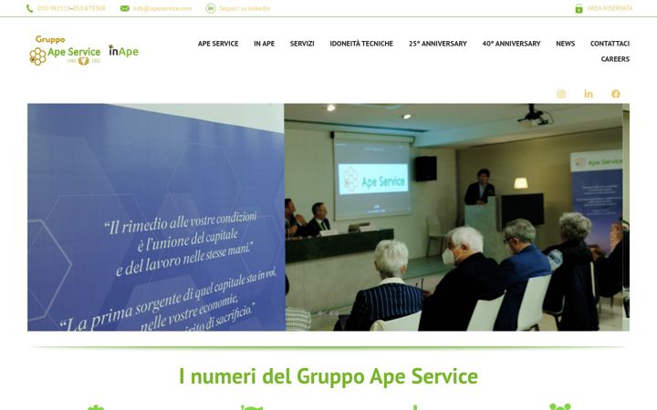Screenshot of apeservice.com