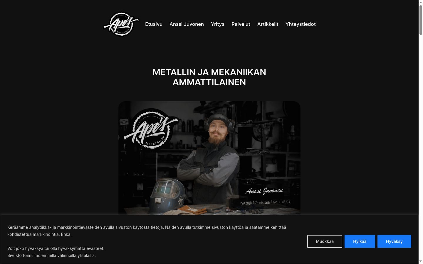 Screenshot tal-banner tal-kunsens muri qabel kwalunkwe interazzjoni