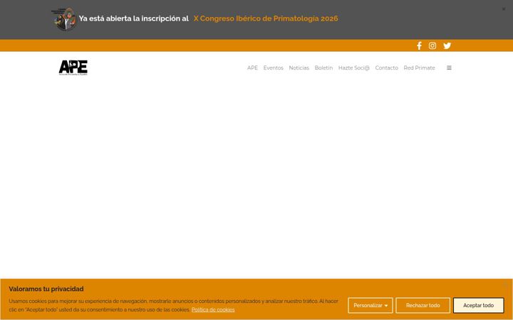 Captura de ecrã de apespain.org