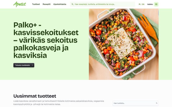 Screenshot of apetit.fi