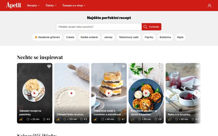 Screenshot of apetitonline.cz