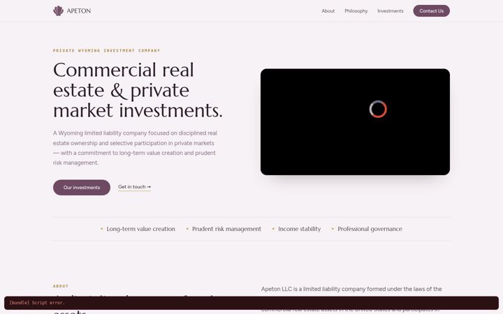 Screenshot von apeton.com