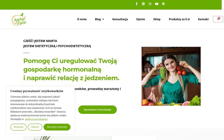 Screenshot of apetytnazycie.com.pl