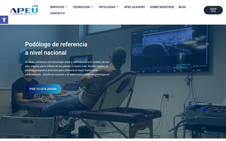Screenshot ta' apeuclinicapodologica.es