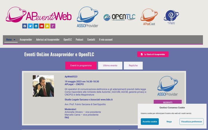 Screenshot of apeventiweb.it
