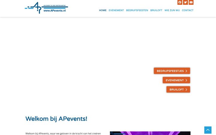 Screenshot του apevents.nl