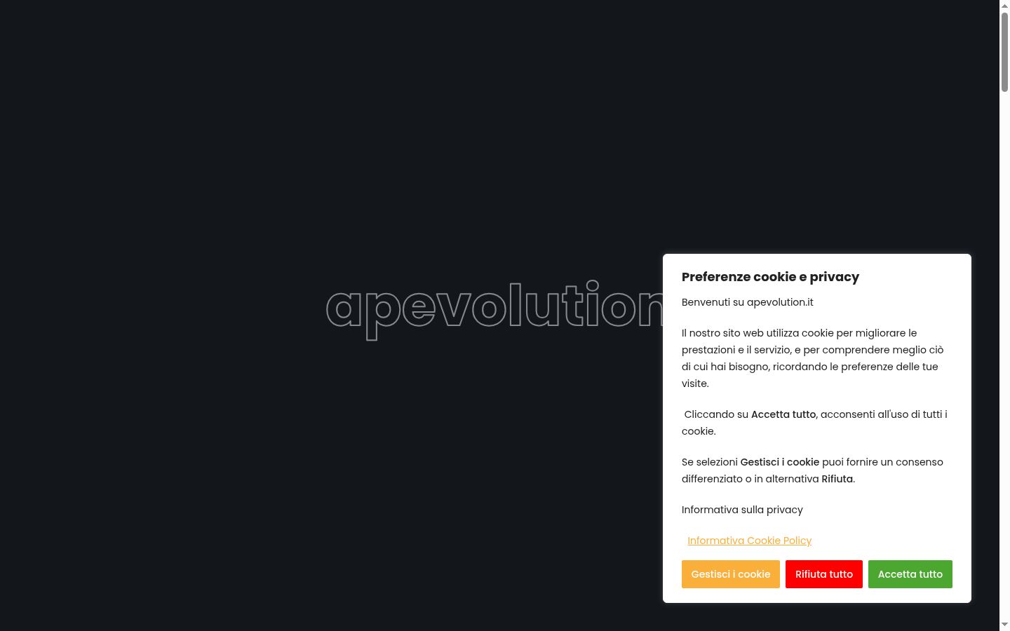 Screenshot tal-banner tal-kunsens muri qabel kwalunkwe interazzjoni