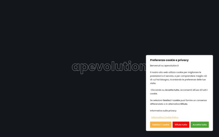 Screenshot ta' apevolution.it