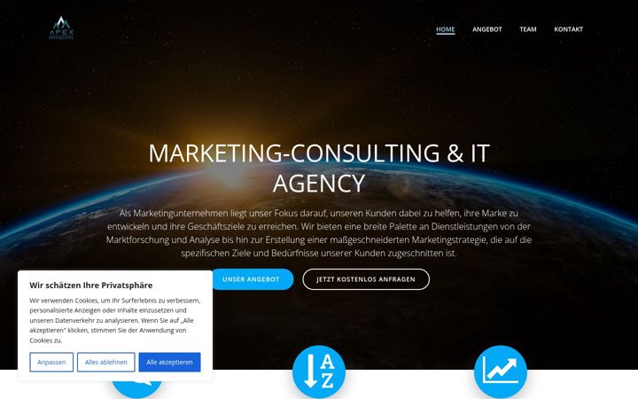 Screenshot of apex-branding.de