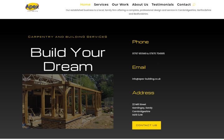 Screenshot ta' apex-building.co.uk