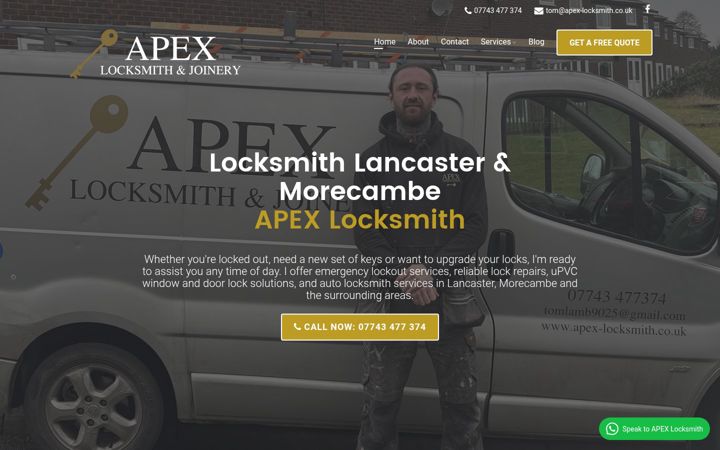 Screenshot of apex-locksmith.co.uk