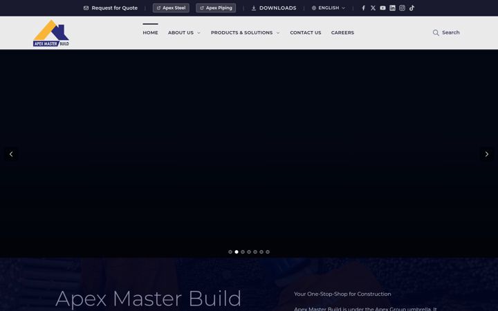 Screenshot of apex-masterbuild.com