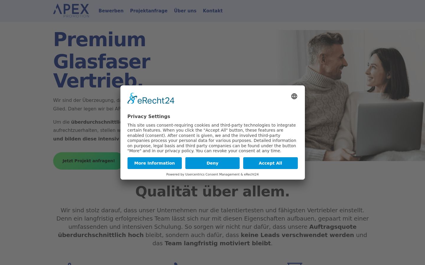 Ekraanipilt nõusolekubännerist, mida näidati enne mis tahes suhtlust