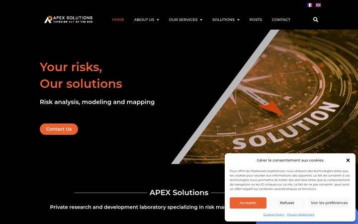 Screenshot ta' apex-solutions.fr