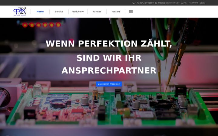 Screenshot of apex-systeme.de