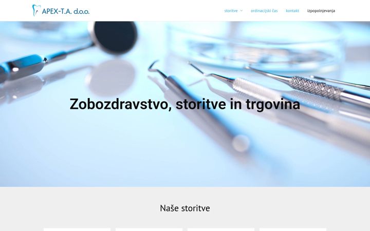 Screenshot of apex-ta.si